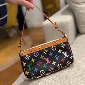 Louis Vuitton Multicolore Pochette in Black Murakami